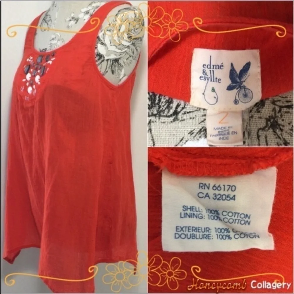 ANTHRO Edme & Esylite Embellished Top 2 - Picture 4 of 4